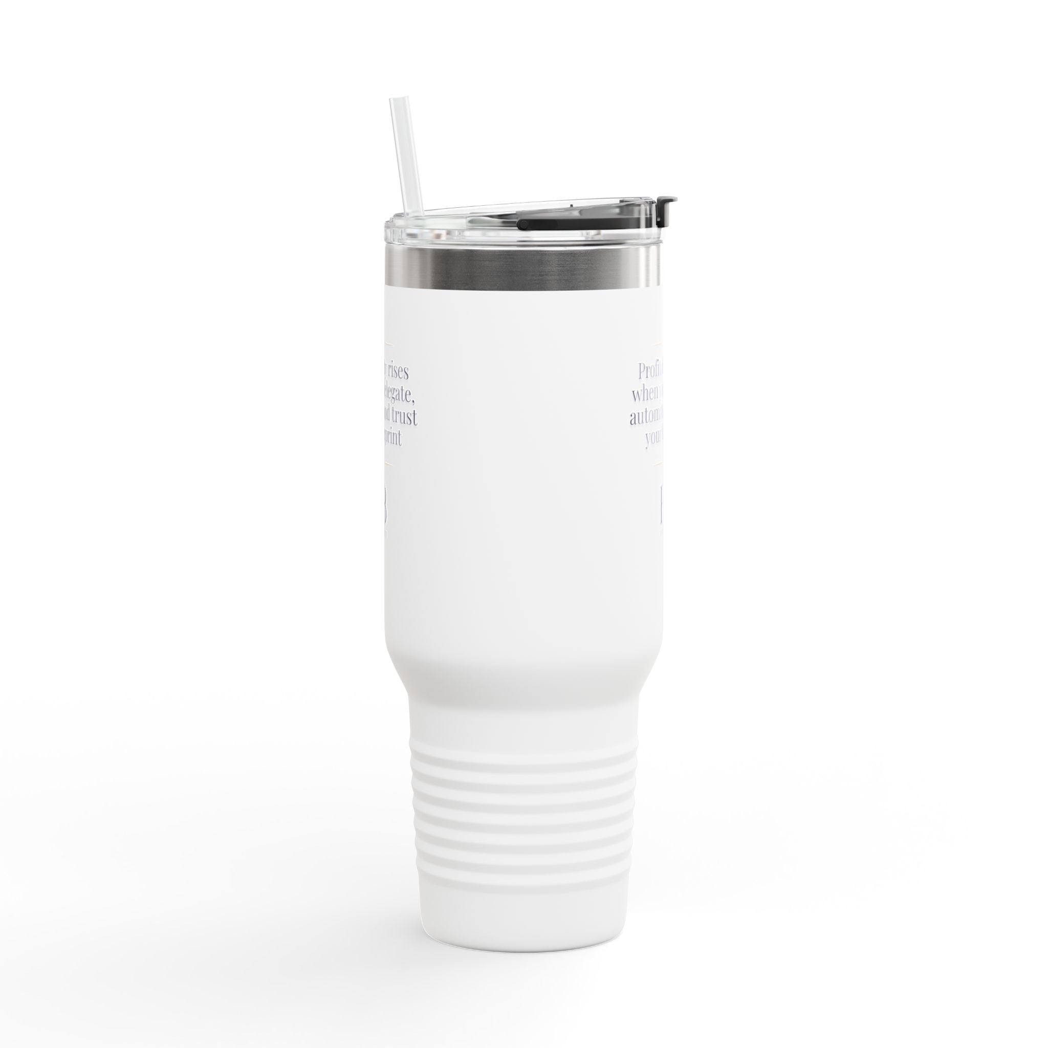 Trust Your Blueprint 40oz Insulated Tumbler – Large Stainless Steel Travel Mug with Handle, Straw & Motivational Quote