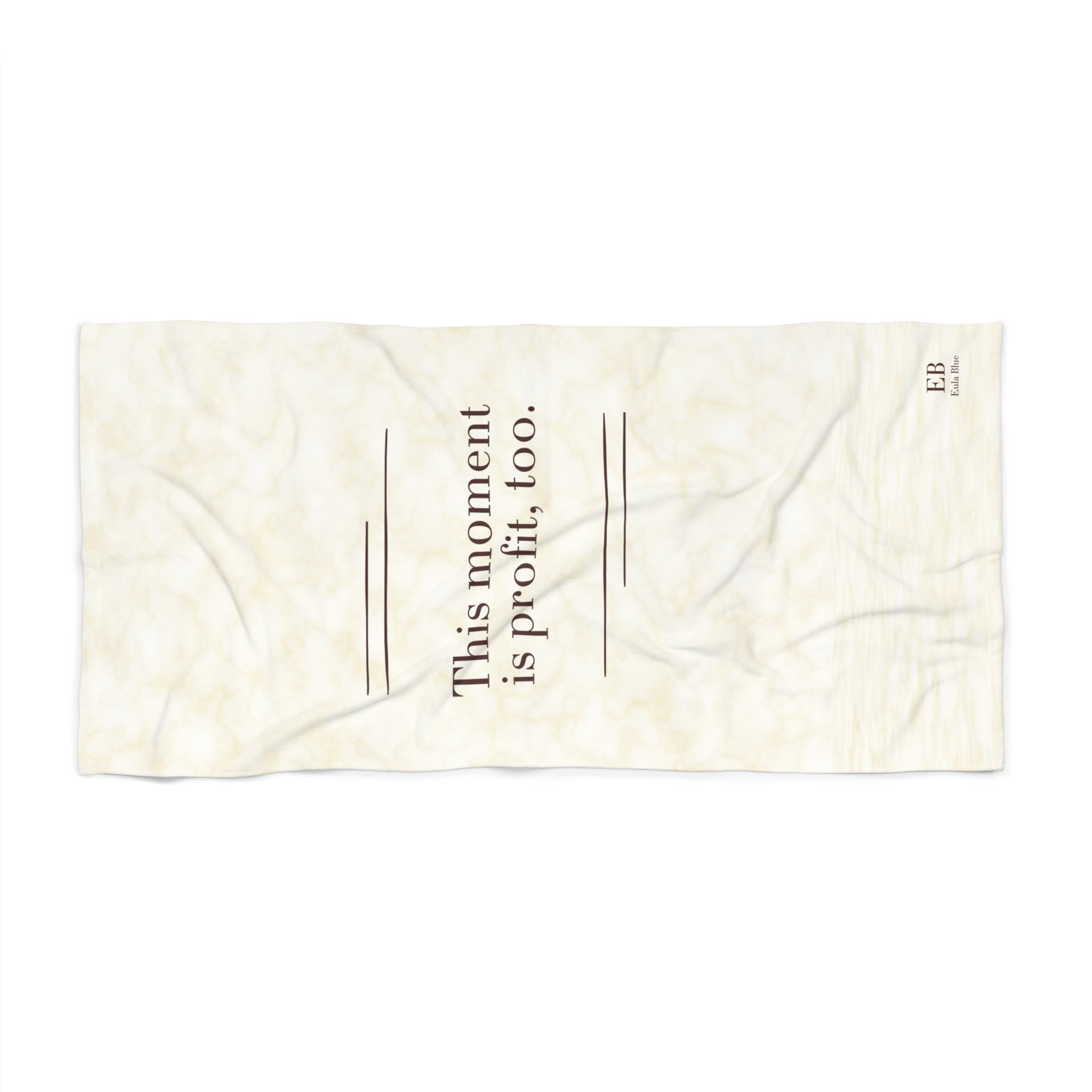 This Moment Is Profit – Motivational Beach Towel for Professionals